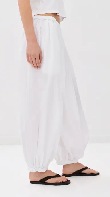 Tibi Summer Balloon Pants White | Thumbnail 4