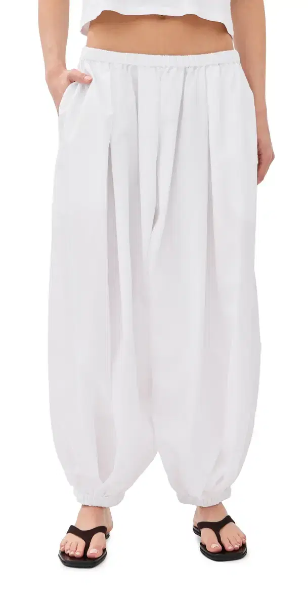 ummer Balloon Pants White