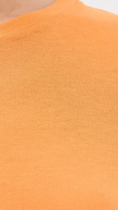 Tibi Sheer Crepe Knit Tee Orange | Thumbnail 6