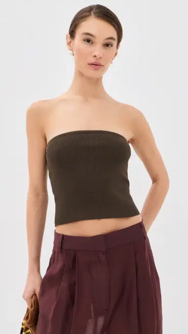 Tibi Ribbed Sweater Tube Top | Thumbnail 2