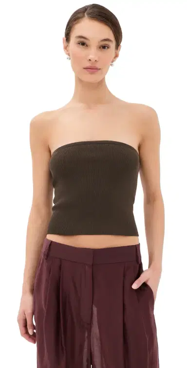 Tibi Ribbed Sweater Tube Top | Thumbnail 1