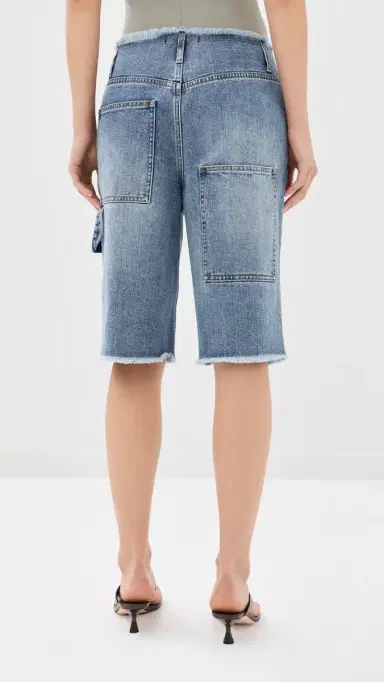 Tibi Classic Wash Newman Shorts Classic Blue 26 | Thumbnail 3