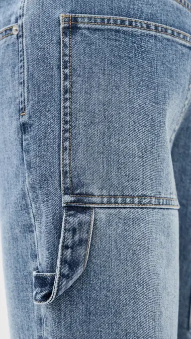 Tibi Classic Wash Newman Shorts Classic Blue 26 | Thumbnail 6