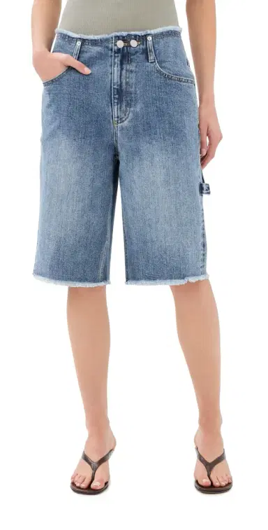 Tibi Classic Wash Newman Shorts Classic Blue 26 | Thumbnail 1