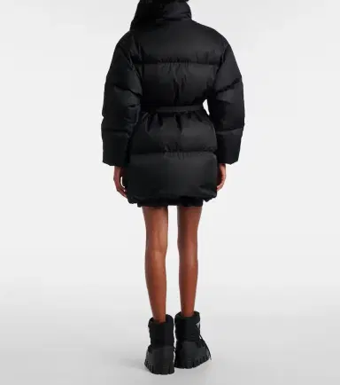 Prada Re-Nylon belted down jacket | Thumbnail 3 Prada Re-Nylon belted down jacket | Thumbnail 3