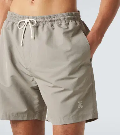 Brunello Cucinelli Logo swim trunks | Thumbnail 5 Brunello Cucinelli Logo swim trunks | Thumbnail 5