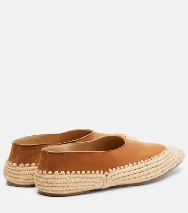 Gabriela Hearst Strength crochet raffia-trimmed suede flats | Thumbnail 2 Gabriela Hearst Strength crochet raffia-trimmed suede flats | Thumbnail 2