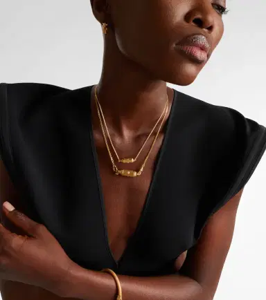 Marie Lichtenberg Coco Micro 18kt gold locket necklace with emeralds | Thumbnail 4