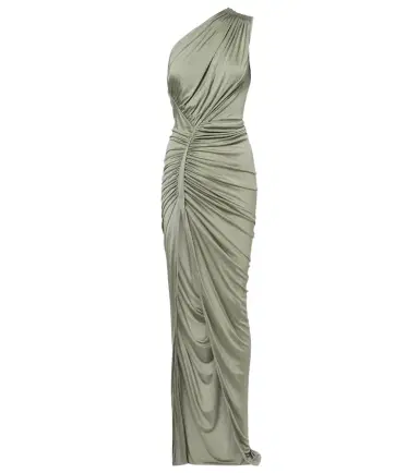 Rick Owens Asymmetric ruched jersey gown | Thumbnail 1
