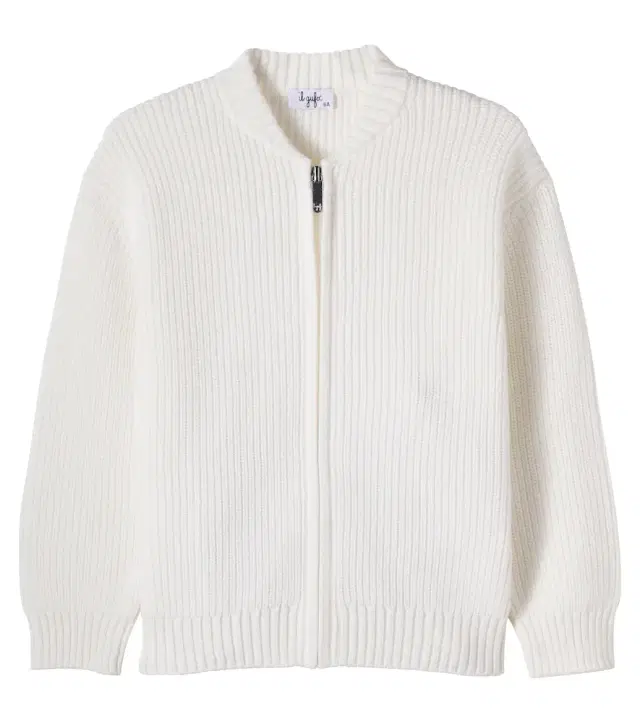 Il Gufo Ribbed cotton zip-up sweater