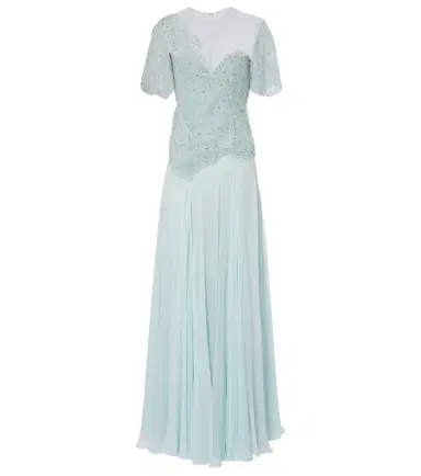 Costarellos Embellished silk-blend georgette gown | Thumbnail 1