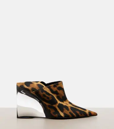 Alaïa Alaïa Invisible animal-print twill wedge mules | Thumbnail 2