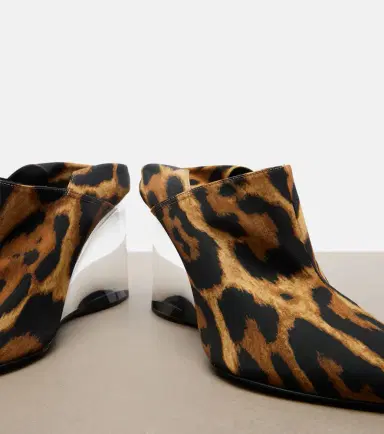 Alaïa Alaïa Invisible animal-print twill wedge mules | Thumbnail 3