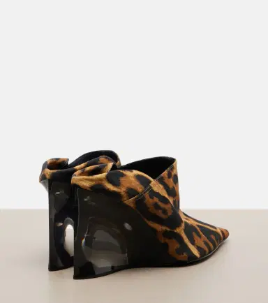 Alaïa Alaïa Invisible animal-print twill wedge mules | Thumbnail 4