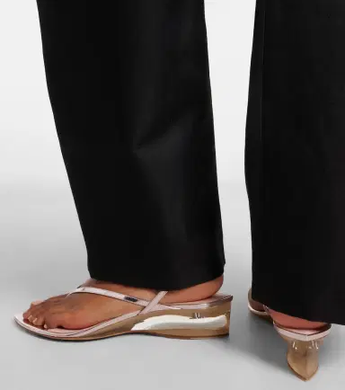 Alaïa Alaïa Invisible leather wedge thong sandals | Thumbnail 6