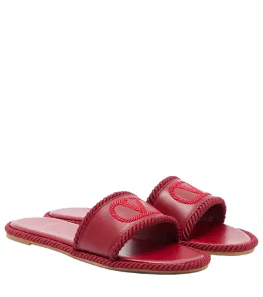 Valentino Garavani VLogo leather espadrille sandals | Thumbnail 1 Valentino Garavani VLogo leather espadrille sandals | Thumbnail 1
