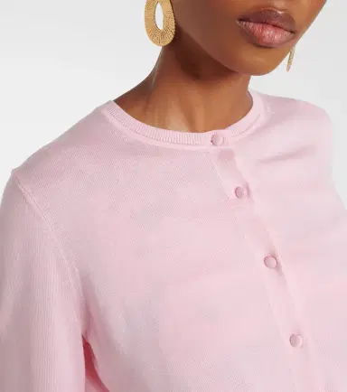 Carolina Herrera Cropped silk and cotton cardigan | Thumbnail 5