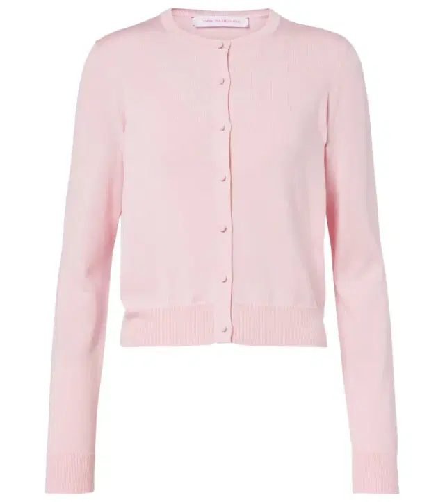 Cropped silk and cotton cardigan