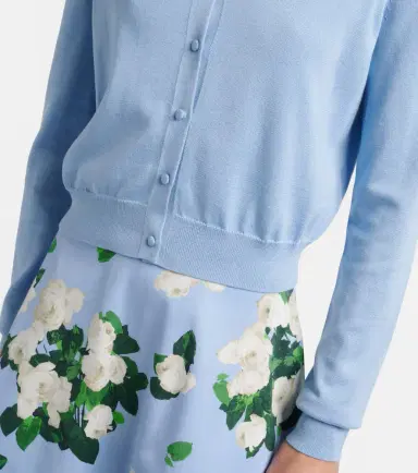 Carolina Herrera Cropped silk and cotton cardigan | Thumbnail 6 Carolina Herrera Cropped silk and cotton cardigan | Thumbnail 6