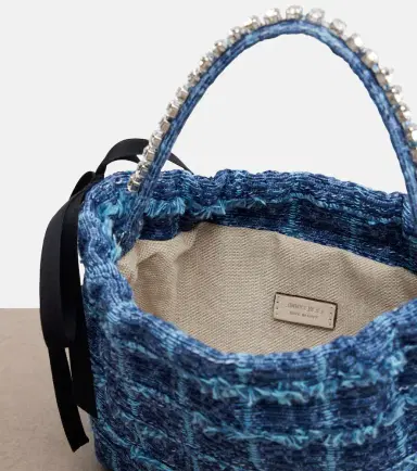 Jimmy Choo Drawstring Mini embellished top-handle bag | Thumbnail 3
