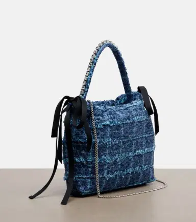 Jimmy Choo Drawstring Mini embellished top-handle bag | Thumbnail 4