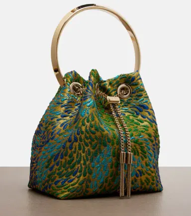 Jimmy Choo Bon Bon Small brocade bucket bag | Thumbnail 3 Jimmy Choo Bon Bon Small brocade bucket bag | Thumbnail 3