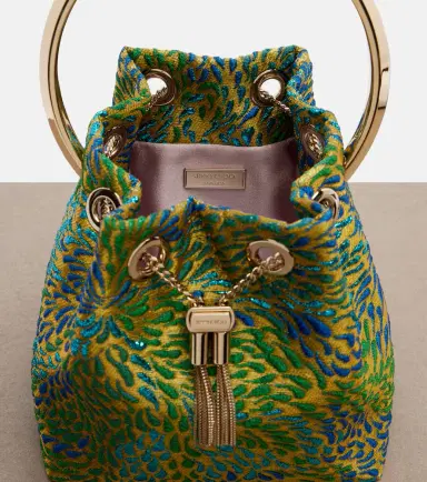 Jimmy Choo Bon Bon Small brocade bucket bag | Thumbnail 4 Jimmy Choo Bon Bon Small brocade bucket bag | Thumbnail 4