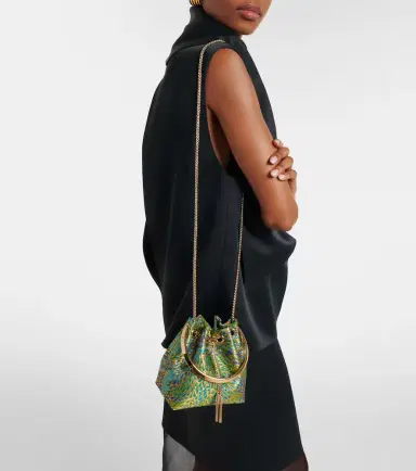 Jimmy Choo Bon Bon Small brocade bucket bag | Thumbnail 5 Jimmy Choo Bon Bon Small brocade bucket bag | Thumbnail 5