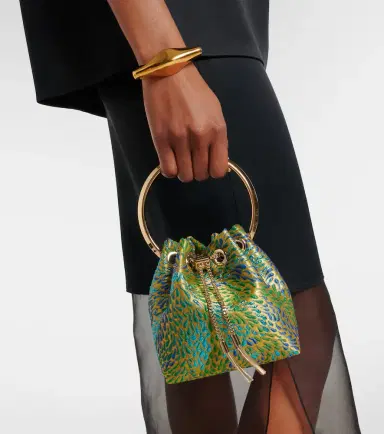 Jimmy Choo Bon Bon Small brocade bucket bag | Thumbnail 6 Jimmy Choo Bon Bon Small brocade bucket bag | Thumbnail 6