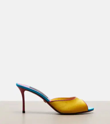 Dolce & Gabbana Keira leather-trimmed satin mules | Thumbnail 2