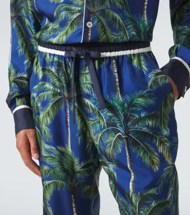 Dolce & Gabbana Printed silk twill straight pants | Thumbnail 2 Dolce & Gabbana Printed silk twill straight pants | Thumbnail 2