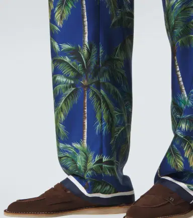 Dolce & Gabbana Printed silk twill straight pants | Thumbnail 4 Dolce & Gabbana Printed silk twill straight pants | Thumbnail 4