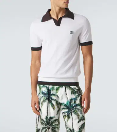 Dolce & Gabbana DG wool and silk polo shirt | Thumbnail 6 Dolce & Gabbana DG wool and silk polo shirt | Thumbnail 6