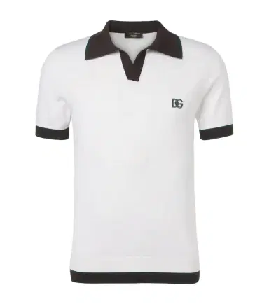 Dolce & Gabbana DG wool and silk polo shirt | Thumbnail 1 Dolce & Gabbana DG wool and silk polo shirt | Thumbnail 1