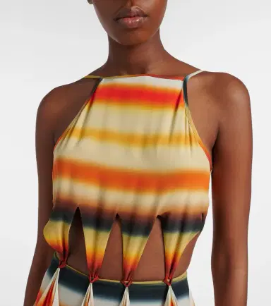 Loewe Paula's Ibiza striped silk maxi dress | Thumbnail 2