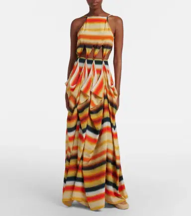 Loewe Paula's Ibiza striped silk maxi dress | Thumbnail 5