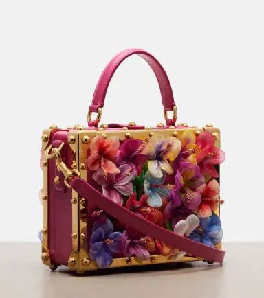 Dolce & Gabbana Dolce Box floral-appliqué leather box bag | Thumbnail 2 Dolce & Gabbana Dolce Box floral-appliqué leather box bag | Thumbnail 2