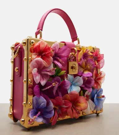 Dolce & Gabbana Dolce Box floral-appliqué leather box bag | Thumbnail 3 Dolce & Gabbana Dolce Box floral-appliqué leather box bag | Thumbnail 3
