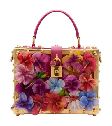Dolce & Gabbana Dolce Box floral-appliqué leather box bag | Thumbnail 1 Dolce & Gabbana Dolce Box floral-appliqué leather box bag | Thumbnail 1