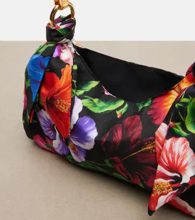 Dolce & Gabbana Small floral satin shoulder bag | Thumbnail 4