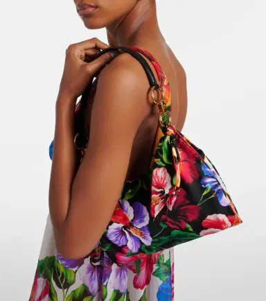 Dolce & Gabbana Small floral satin shoulder bag | Thumbnail 6