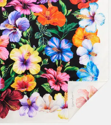 Dolce & Gabbana Floral silk twill scarf | Thumbnail 2
