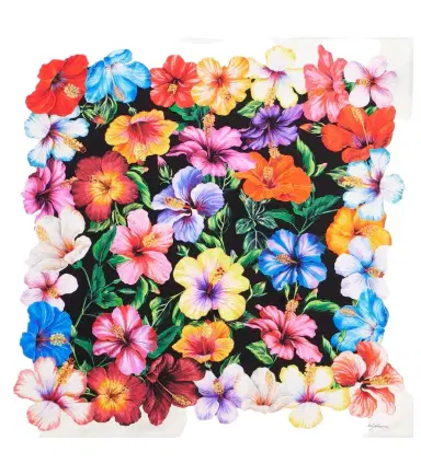 Dolce & Gabbana Floral silk twill scarf | Thumbnail 1