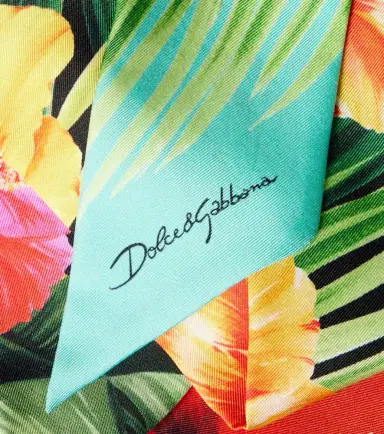 Dolce & Gabbana Floral silk twill scarf | Thumbnail 3