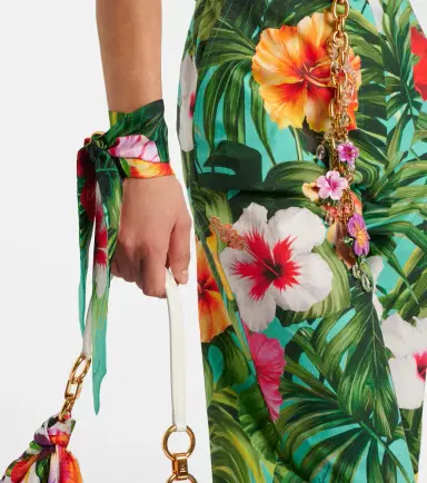 Dolce & Gabbana Floral silk twill scarf | Thumbnail 5