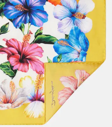 Dolce & Gabbana Floral silk twill scarf | Thumbnail 2