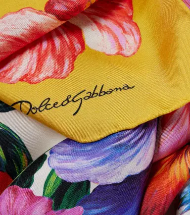 Dolce & Gabbana Floral silk twill scarf | Thumbnail 3