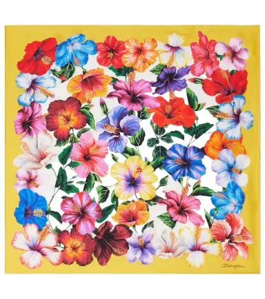 Dolce & Gabbana Floral silk twill scarf | Thumbnail 1