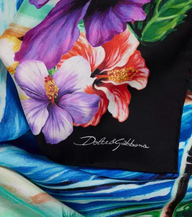 Dolce & Gabbana Printed silk twill scarf | Thumbnail 2
