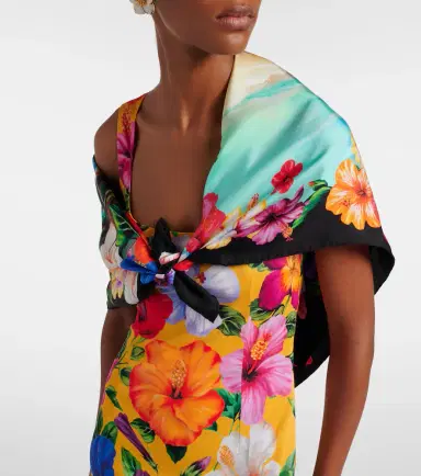 Dolce & Gabbana Printed silk twill scarf | Thumbnail 4